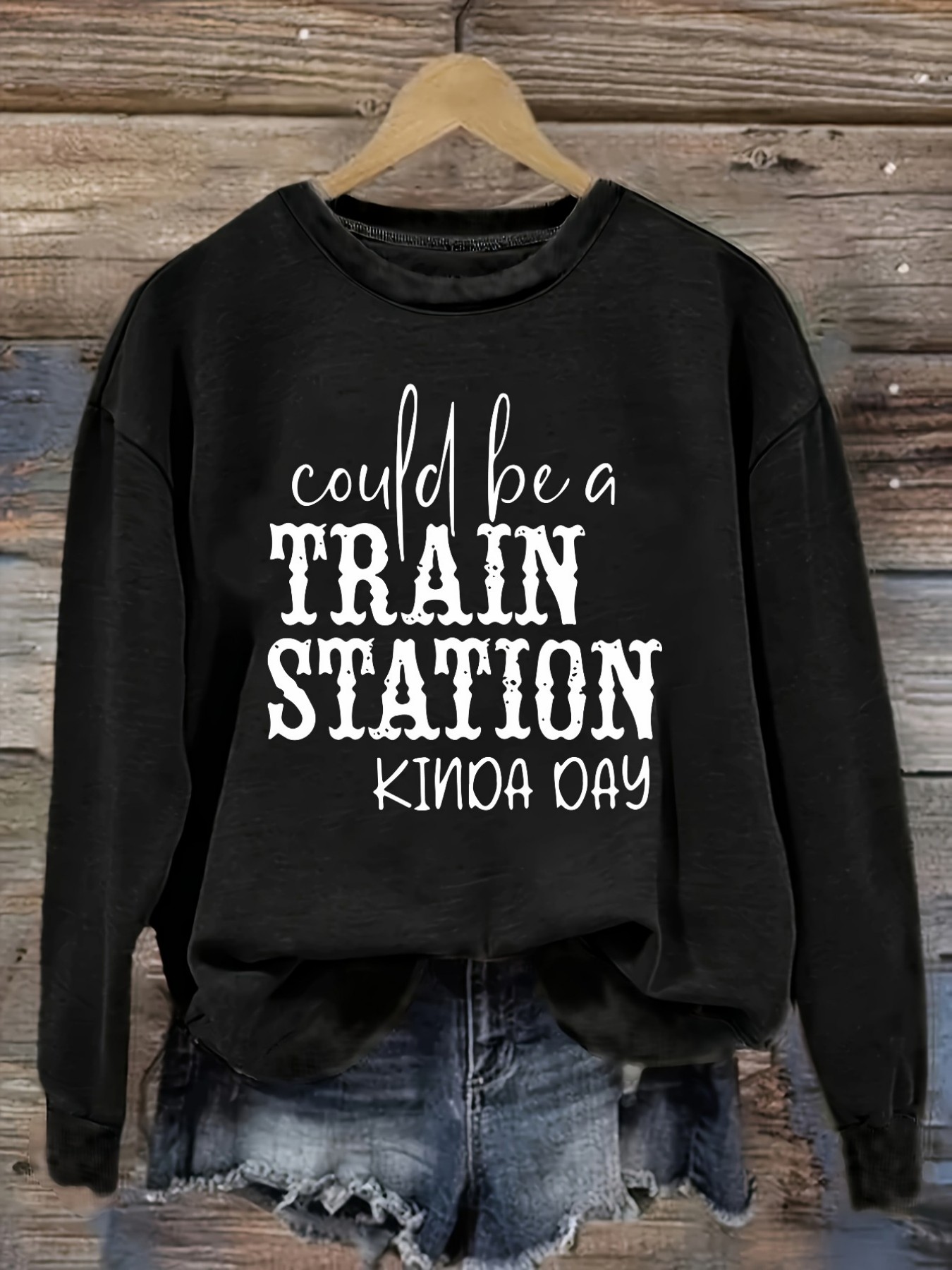 Winter Clothing Usa - Women's Casual Long Sleeve Crew Neck