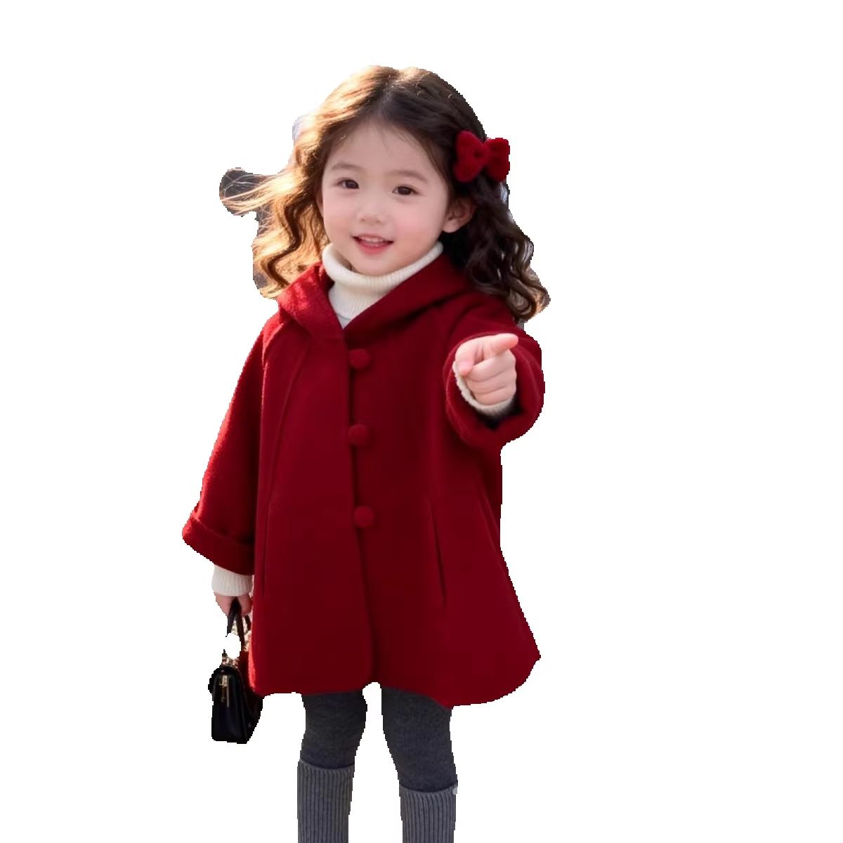 Girls Wool Coat Autumn Winter  - Winter Clothing For Babies ulasan dan harga