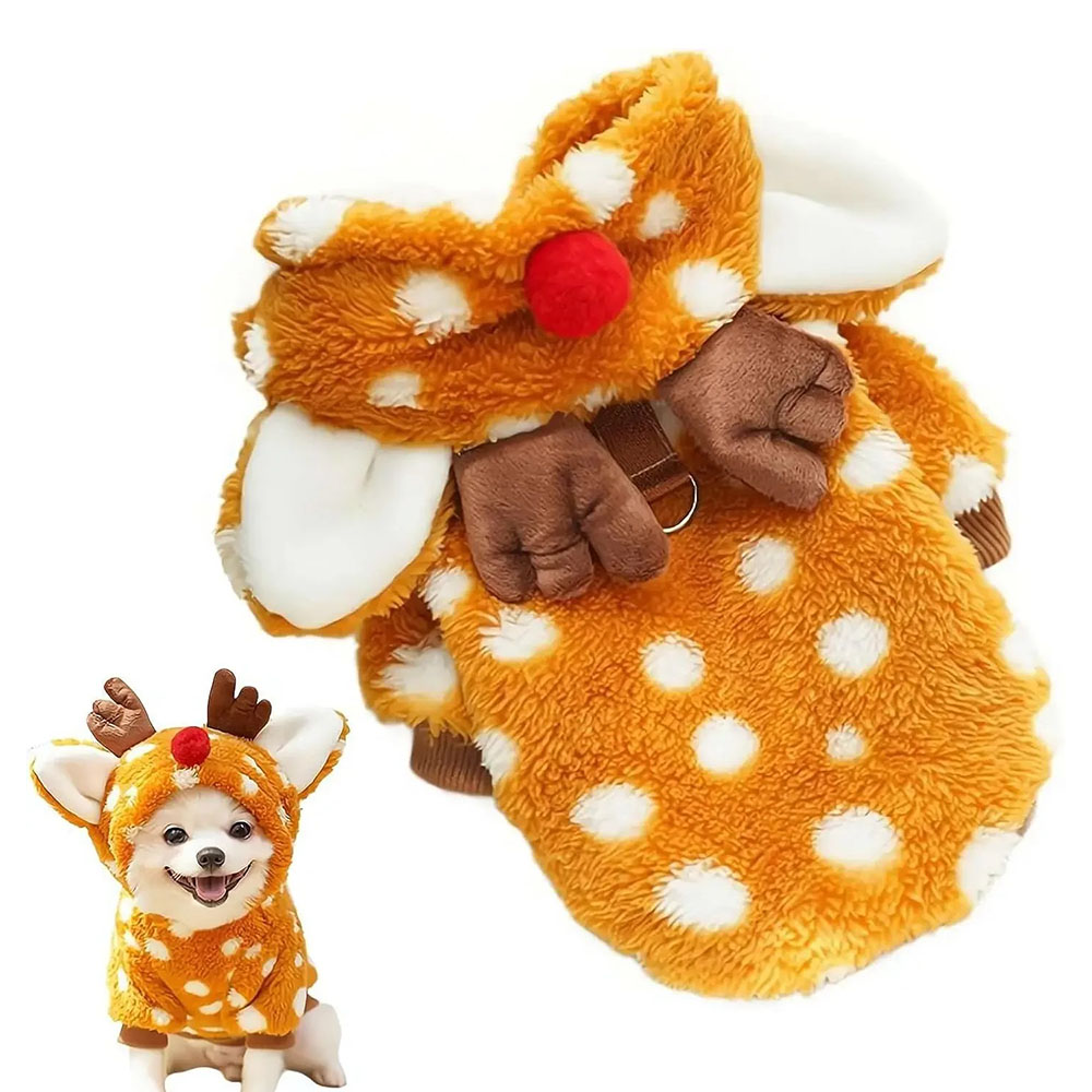 Cute Christmas Reindeer Pet Cl - Winter Clothing Must Haves ulasan dan harga