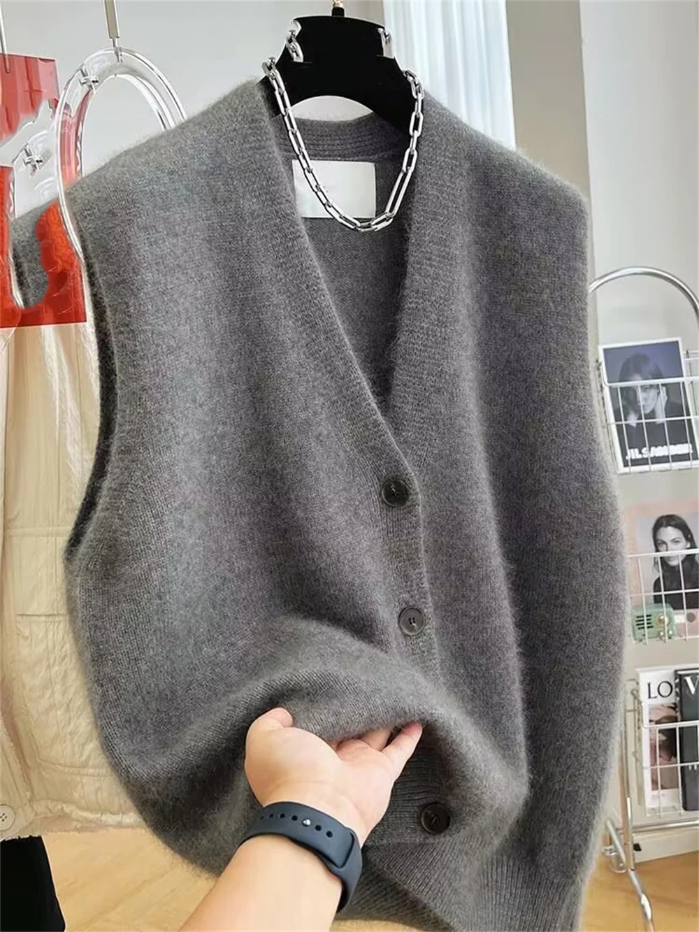 2025 NEW Women V-neck Sweater  - Winter Clothing Factory Outlet ulasan dan harga