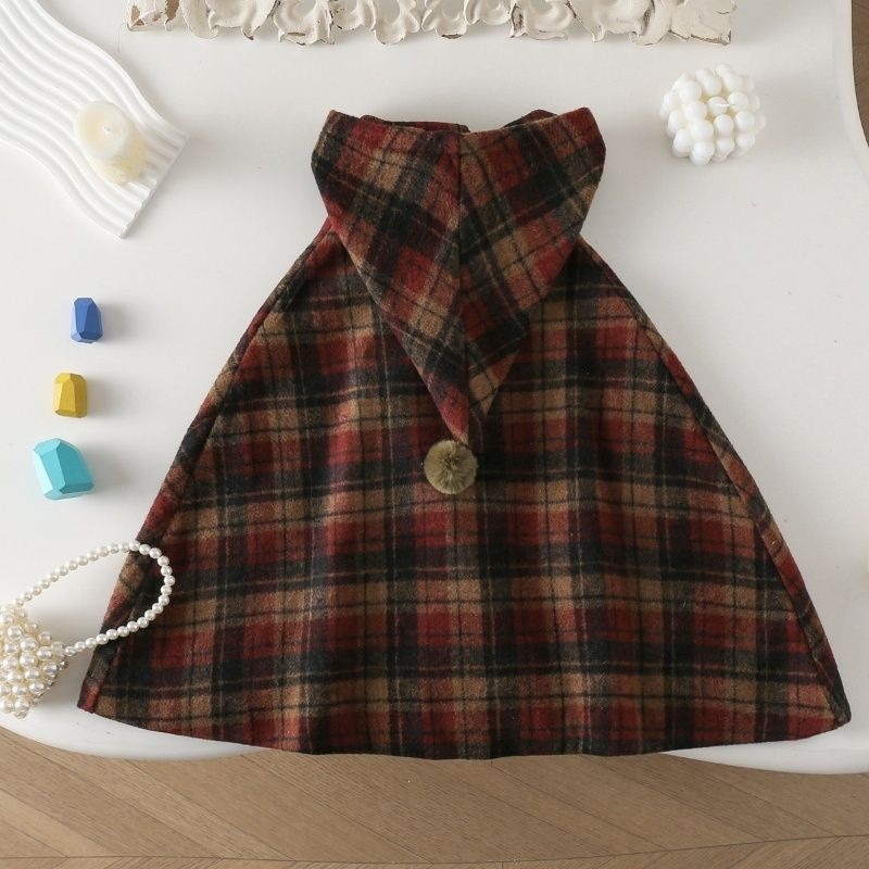 Girls Plaid Cape Children's Co - Winter Clothing For Babies ulasan dan harga