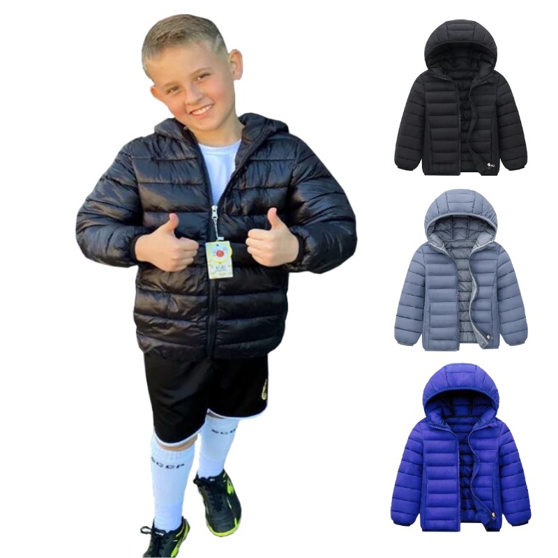 Hooded Lightweight Down Jacket - Winter Clothing For Boys ulasan dan harga