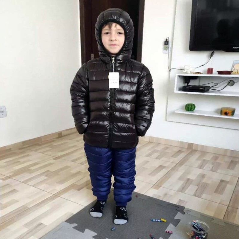 Hooded Lightweight Down Jacket - Winter Clothing For Boys ulasan dan harga