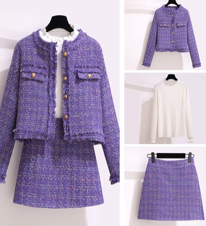 Women Elegant Tweed Fragrant W - Jack Winter Clothing ulasan dan harga