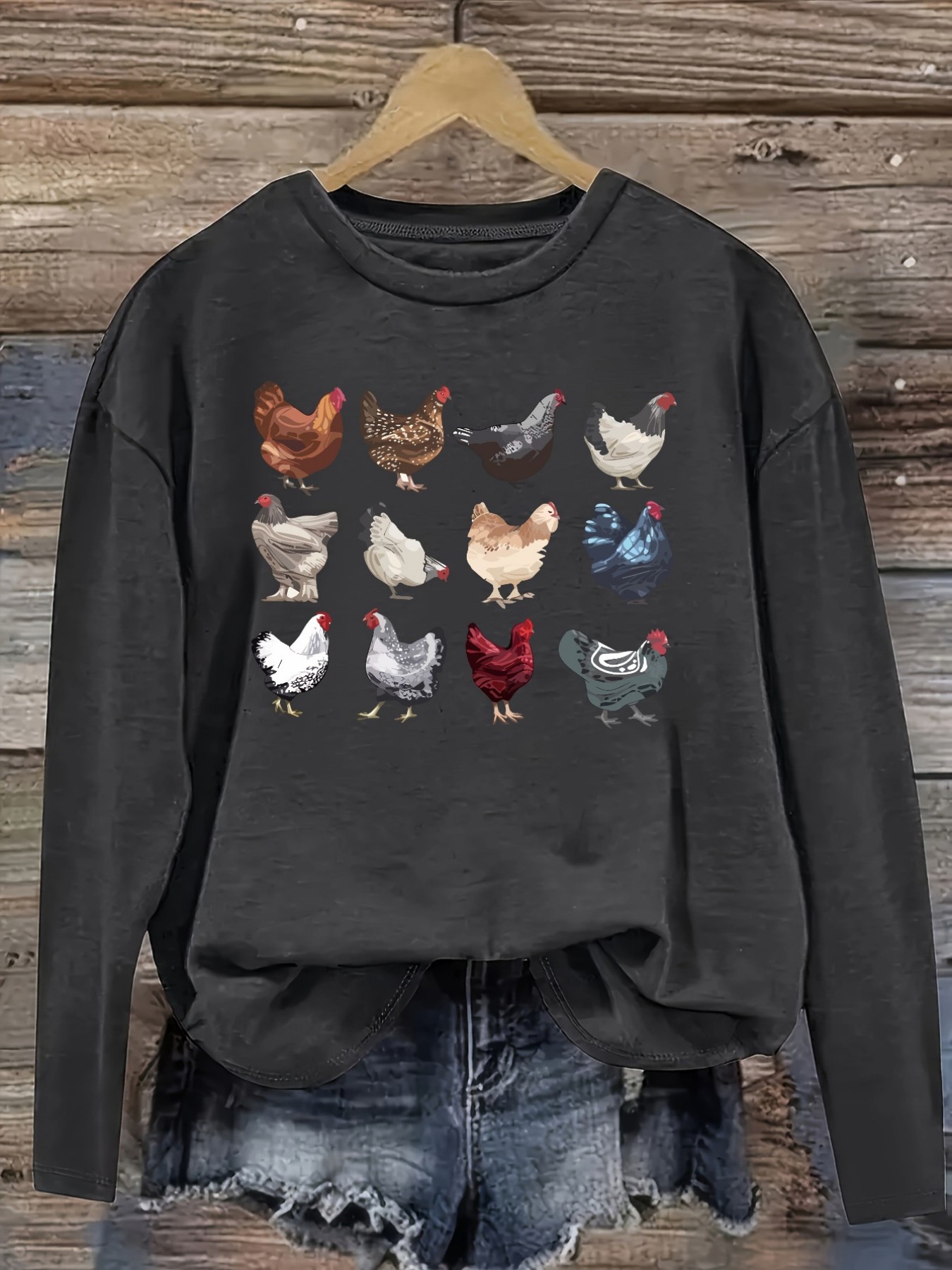 Women's Casual Long Sleeve Cre - Winter Clothing Usa ulasan dan harga