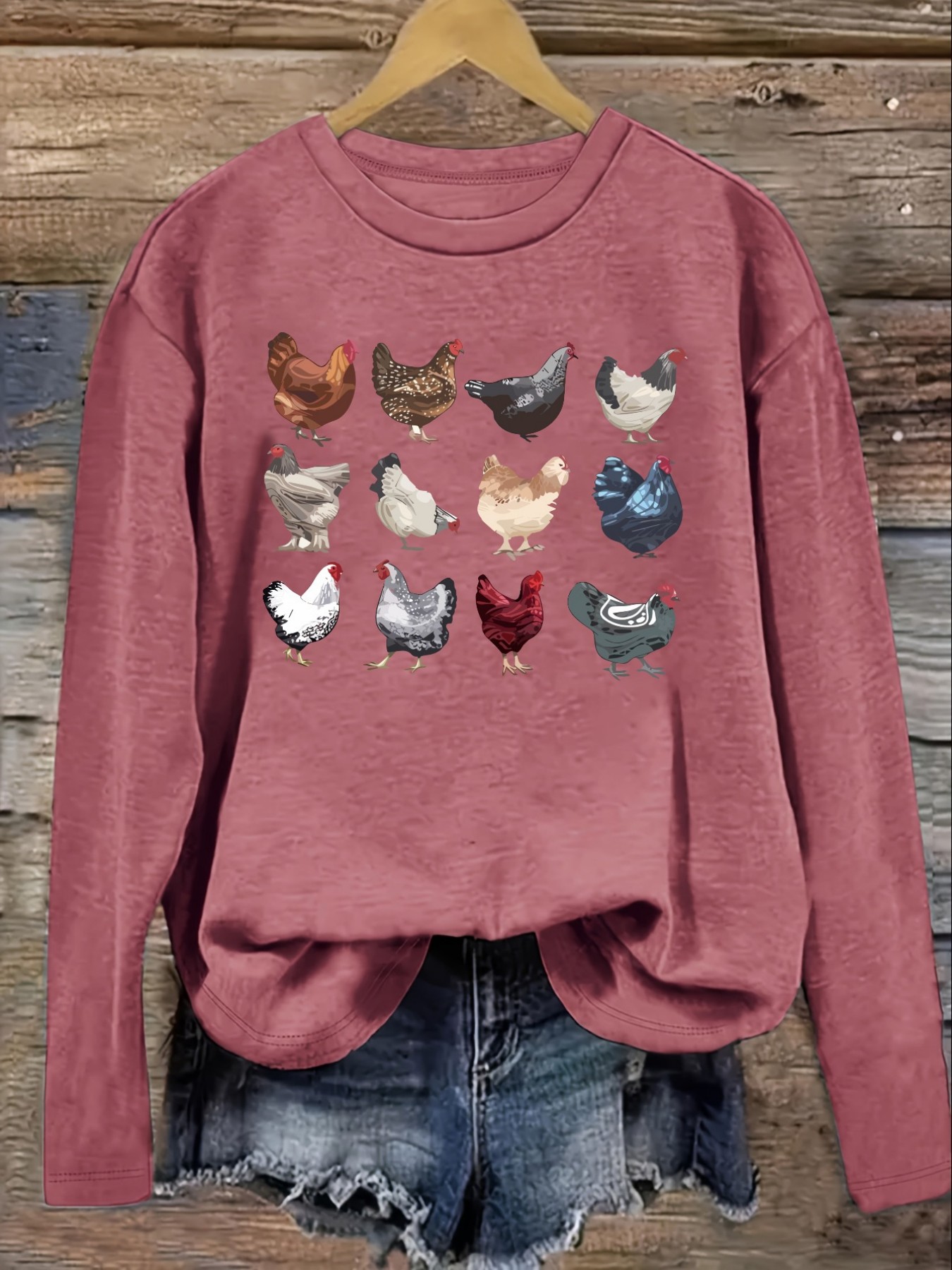 Women's Casual Long Sleeve Cre - Winter Clothing Usa ulasan dan harga