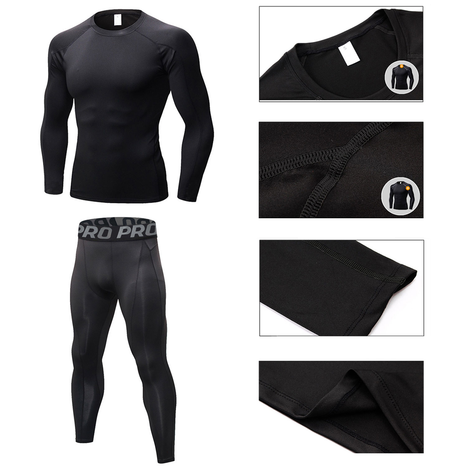 Mens Workout Compression Set P - Winter Clothing Layers ulasan dan harga
