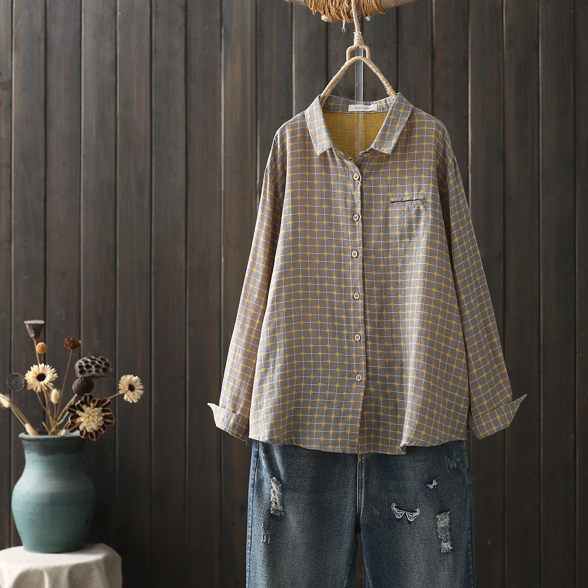New Autumn Two Layer Cotton Ya - Winter Clothing Layers ulasan dan harga