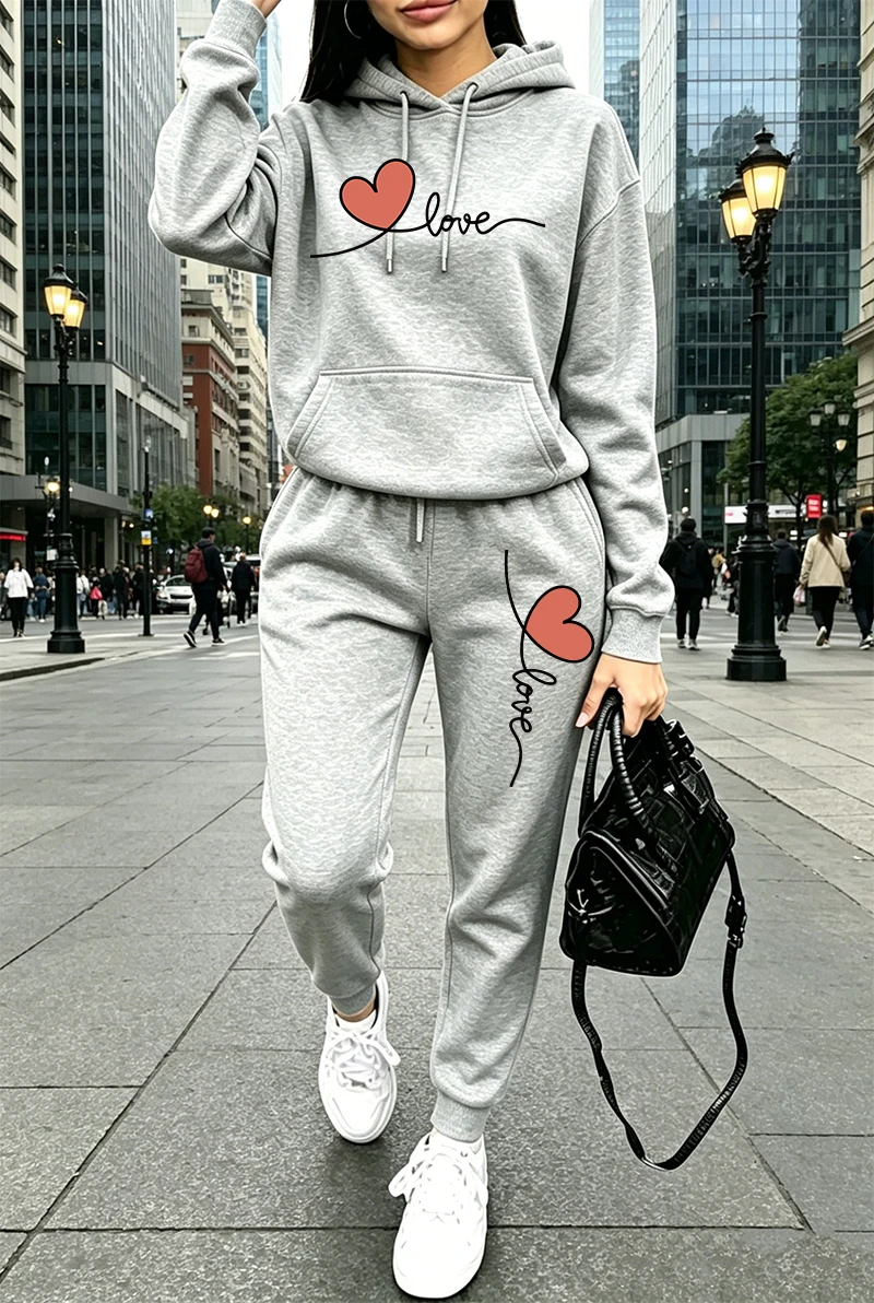 Womens Tracksuit Print Casual  - Winter Clothing Usa ulasan dan harga