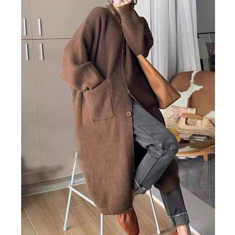 Solid color loose high neck wo - Winter Clothing Factory Outlet ulasan dan harga