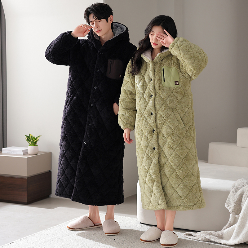 Winter Couple Robe Hooded Paja - Winter Clothing Layers ulasan dan harga